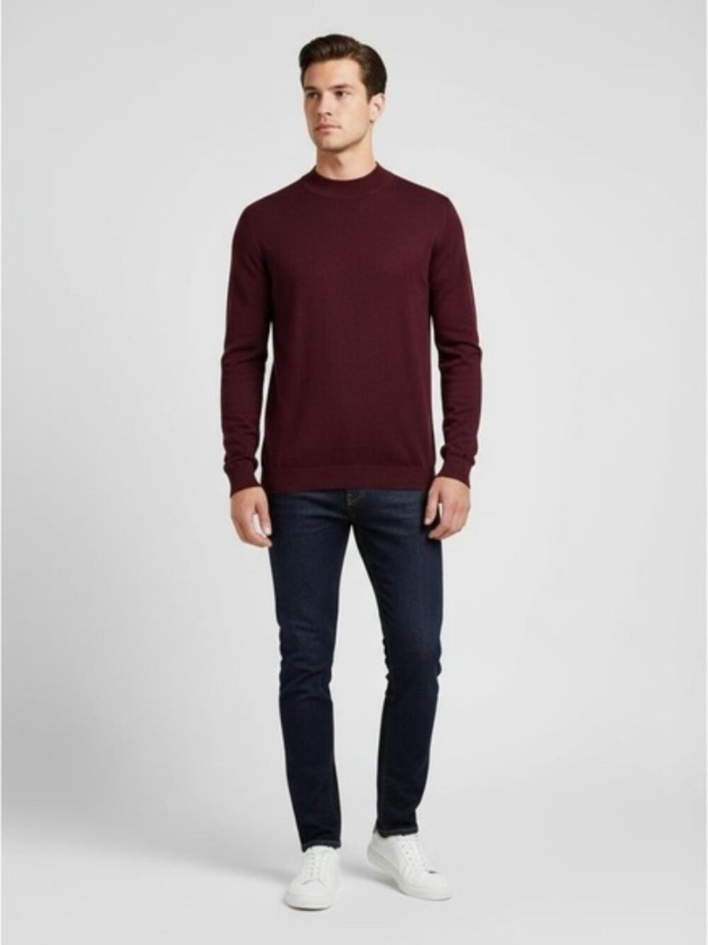 Baracuta silkmock Mens Burgundy Sweater silk and cotton blend size XLT